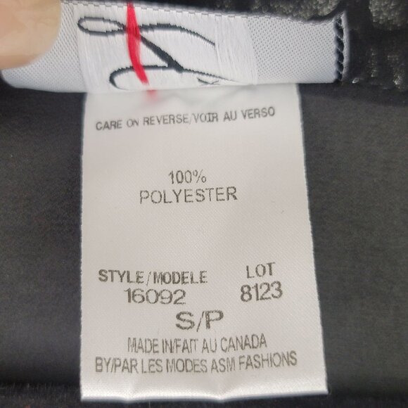 Vintage 90s Libra Black Sheer Snake Print Blouse Elastic Waist Small Canada - Picture 4 of 10